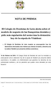 Detenciones Vitaldent