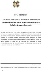 Curso Diente Endodonciado en Ponferrada