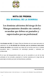 Los dentistas advierten del riesgo de los blanqueamientos dentales sin control y recuerdan que deben ser pautados y supervisados por un profesional