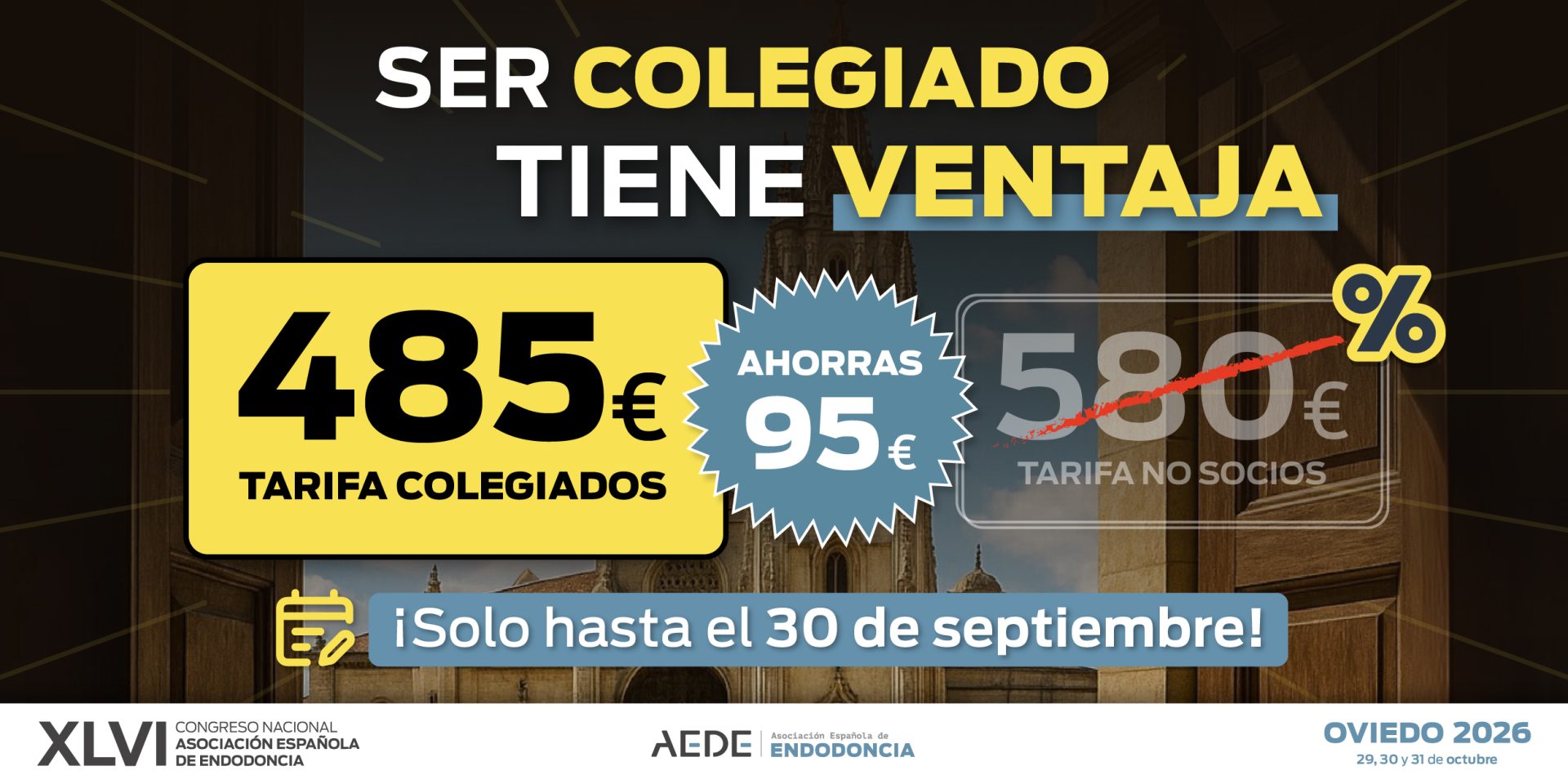 Ventajas de inscripción para el 46º Congreso de AEDE